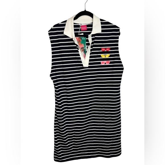 Zara Natacha Paschal Striped Sleeveless Dress Women's Size M Limited Edition NWT - Picture 1 of 11